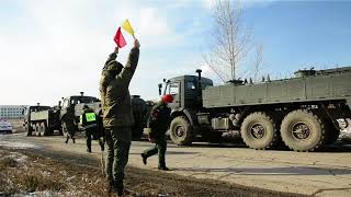Убытие части сводного отряда Минобороны России из Усолья-Сибирского в пункты постоянной дислокации