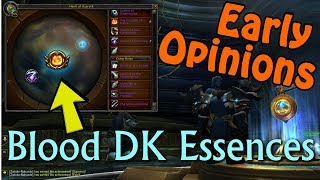 Blood Death Knight Essences - First Look and Recommendations - Patch 8.2 PTR