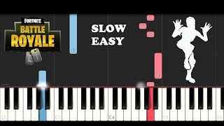 Fortnite Dance - Zany (SLOW EASY PIANO TUTORIAL)