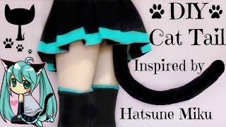 DIY Cat Tail Inspired by Hatsune Miku | Halloween DIY