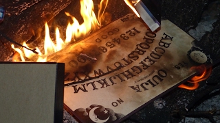 BURNING A HAUNTED OUIJA BOARD (WE HEARD "GOD IS GOOD")!!!
