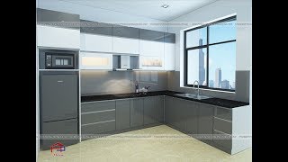 Nên làm tủ bếp acrylic hay tủ bếp gỗ xoan đào?