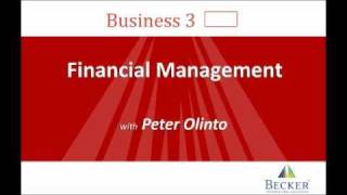 CPA Exam: Business Lecture - Becker CPA Exam Review