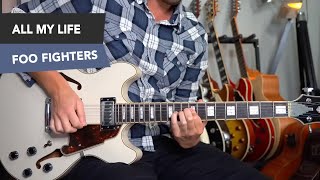 Foo Fighters - All My Life Electric Guitar Lesson Tutorial - Simple Chords
