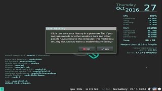 Manjaro i3 16.10 RC2