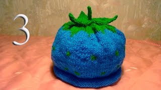Как связать детскую шапку Ежевика спицами для мальчика 3