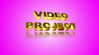 Футаж для начала фильма с золотыми 3D титрами: VIDEO PROJECT на фоне цвета Маджента