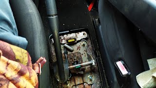 Регулировка ручного тормоза Renault Scenic-2 (не электро)
