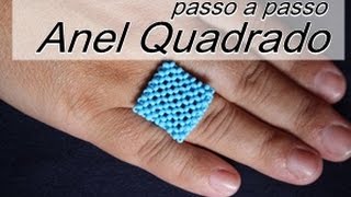 NM Bijoux - Anel Quadrado de miçangas
