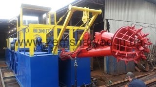 Земснаряд марки НСС 400 20 Ф ГР. Спуск на воду и запуск