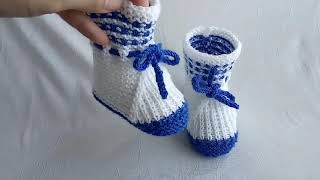 Пинетки вязаные спицами