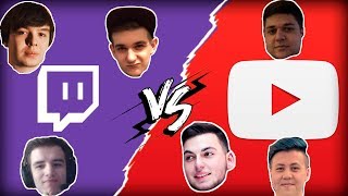 ШОУ МАТЧ : TWITCH VS YOUTUBE | QRUSH MEGARUSH EVELONE FOCUS SISI2KEK ШАРФ ШОК GEORGIII DELIGHT