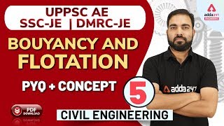 UPPSC AE | SSC JE | DMRC JE | Civil Engineering | Bouyancy And Flotation | PYQ + Concept (Lec 5)
