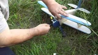 Richie's Cox .049 F/F Dakota Maiden Flight- FLYAWAY!!
