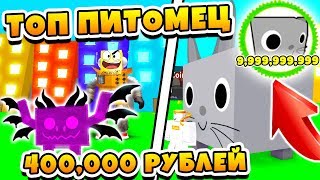 СИМУЛЯТОР ПИТОМЦЕВ КАК ЗАРАБОТАТЬ 400,000 РУБЛЕЙ ЗА 4 ЧАСА ROBLOX PET SIMULATOR