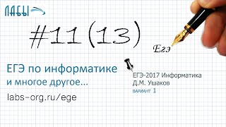 Разбор 13 задания ЕГЭ по информатике (сборник Д.М. Ушакова 10 тренировочных вариантов), вариант 1