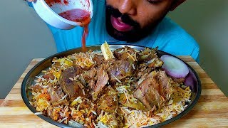 Best Mutton Dum Biryani With Spicy Sauce Eating Show|#HungryPiran