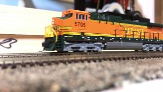 BNSF tank train on the N Scale Cajon Subdivision