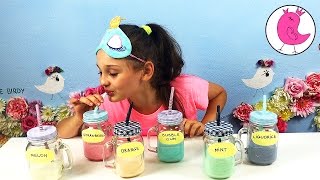 МОЛОЧНЫЙ ЧЕЛЛЕНДЖ УГАДЫВАЮ ВКУС СИНЕГО ЗЕЛЕНОГО ОРАНЖЕВОГО МОЛОКА Rainbow Milk Challange