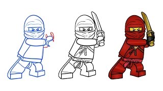 Рисуем Кая из ЛЕГО Ниндзяго / Drawing Kai from Lego Ninjago