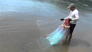 Net Fishing in SE Thailand from the beach