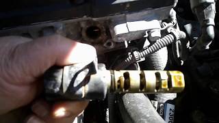 How to easily change the VVT solenoid on a 2009 Hyundai Tucson or  Sonata with a 4 cyl  2.4l Part 3