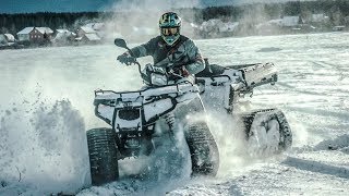 POLARIS 570 BIG BOSS НА ГУСЕНИЦАХ