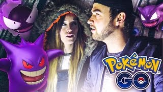 Pokemon GO (Ali + Clare) - DOUBLE GENGAR EVOLUTION! (NIGHT ADVENTURE)