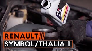 Comment remplacer huile moteur et le filtre à huile une RENAULT SYMBOL/THALIA 1 [TUTORIEL AUTODOC]