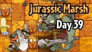 Plants vs Zombies 2 - Jurassic Marsh Day 39: Massive Attack! | Electric Peashooter in Far Future