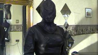 Crossdressingmode Leder Lady 's Lederkleid Ledermaske Korsett Baletts