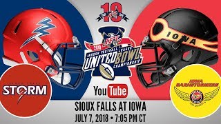 2018 United Bowl | Sioux Falls Storm at Iowa Barnstormers