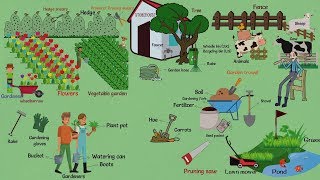 In the Garden Vocabulary in English | Learn Names of Objects In the Garden