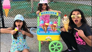 Kids Pretend Play with Ice Cream Cart - kids fun toys video