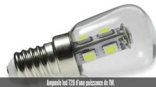 Ampoule led T26, E14, 1W, blanc froid