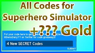 All Codes for Superhero Simulator *4 CODES!!* | 2019 June