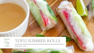 Sesame Tofu Vegan Summer Rolls