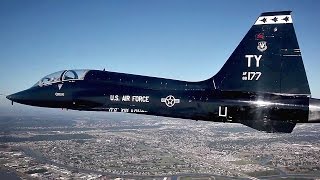 Supersonic Trainer T-38 Talon Jets Take Flight. Cockpit View.