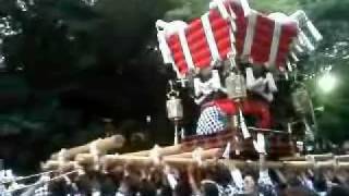 平成19年 東大阪市 枚岡神社秋郷祭 客坊太鼓台(ふとん太鼓)2/2 神社内