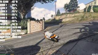 Grand Theft Auto V - amd fx 6300 4.6GHz - gtx 1050 ti - 1080p max + fxaa top speed