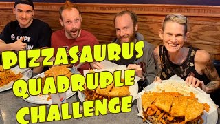 PIZZASAURUS REX DOUBLE SANDWICH CHALLENGE | GIRL EATS MASSIVE PLATES OF FOOD | MODEL VS FOOD IS SICK