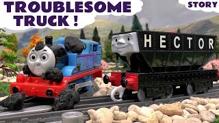 Thomas and Friends with Play Doh Diggin Rigs Toys Rescue | Trackmaster Naughty Troublesome Trucks