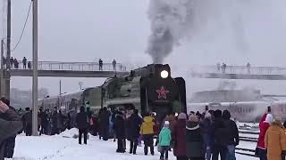 Отправление паровоза со станции Иваново в Шую 8 января 2020 года