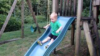 2 Year Old Slide FAIL Redemption!