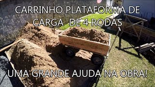 CARRINHO PLATAFORMA DE CARGA 4 RODAS - CANAL DO PIVO
