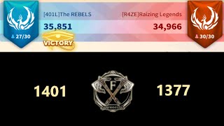 1377(R4ze) VS 1401(401L)  Aoo Live : Ковчег Осириса Rise of Kingdoms #friggiviking #RiseofKingdoms