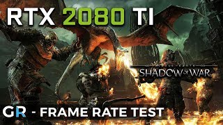 RTX 2080 TI SHADOW OF WAR | 2160p/1440p/1080p/Ultra Settings | Frame Rate Benchmark Test