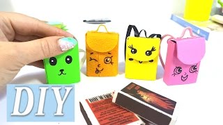 КАК СДЕЛАТЬ РЮКЗАК для кукол Монстер Хай и Барби. DIY МИНИ ШКОЛЬНЫЕ ПРИНАДЛЕЖНОСТИ для кукол