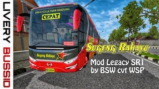Bussid Mod Legacy SR1 by BSW cvt WSP. Sugeng Rahayu