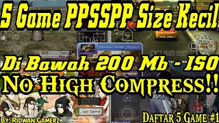 5 Game PPSSPP Size Kecil - Dibawah 200 Mb ISO - No High Compress + Grafis Keren #1| Daftar 5 Game #1